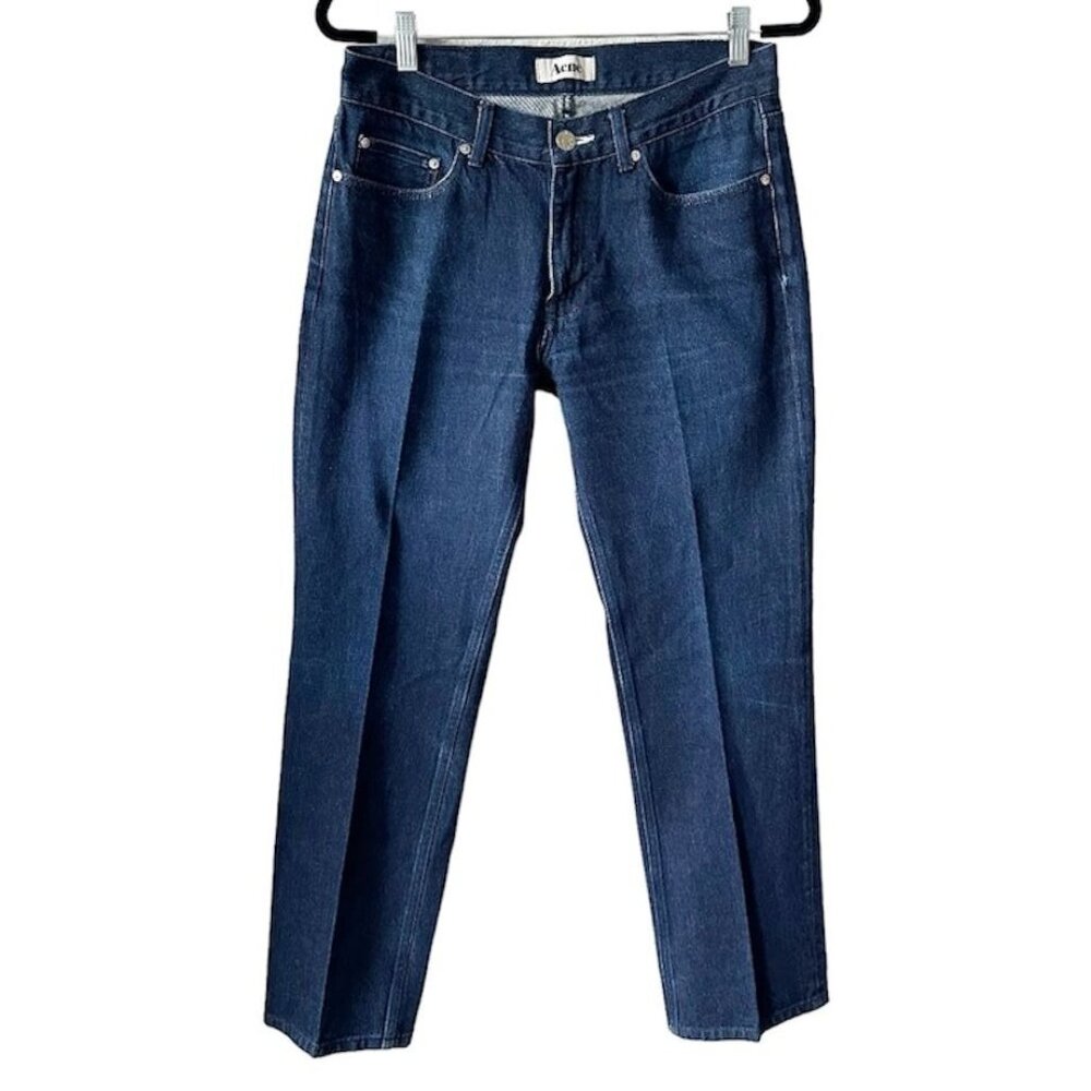 Acne Mic A Low Rise Jeans in Dark Wash - Picture 2 of 12